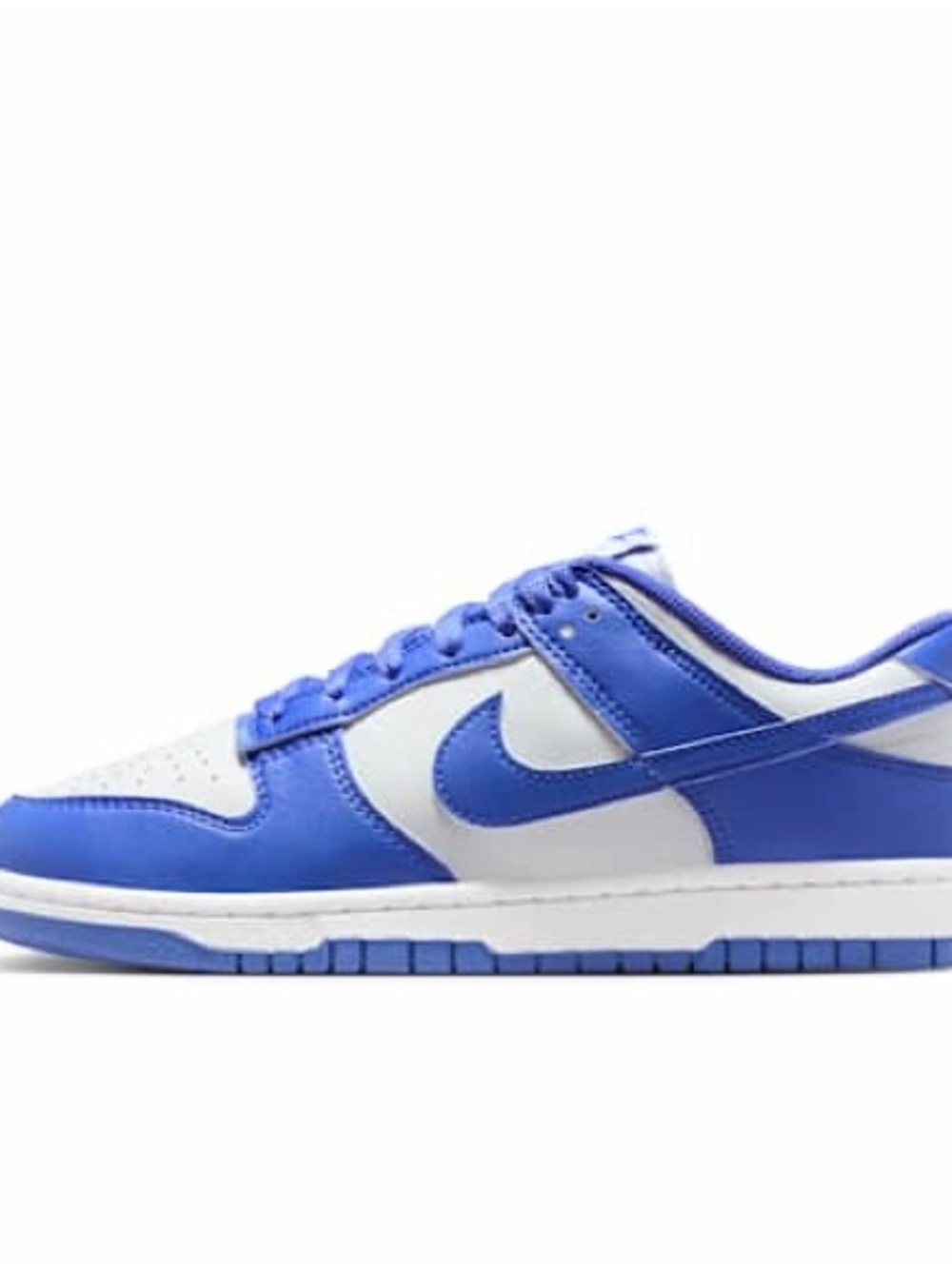Nike Dunk Low White and Sapphire Leather Sneaker
